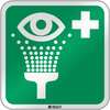Panneau de sécurité ISO — Equipement de rinçage des yeux, E011, Revêtement réfléchissant laminé, 390x390mm, 0